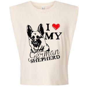 I Love My German Shepherd German Shepherd Pet Dog T Garment-Dyed Women's Muscle Tee