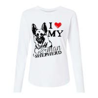 I Love My German Shepherd German Shepherd Pet Dog T Womens Cotton Relaxed Long Sleeve T-Shirt