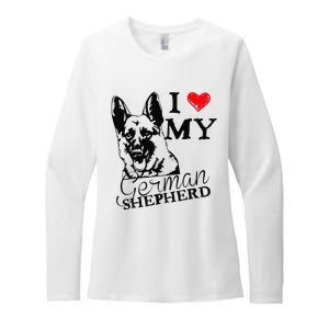 I Love My German Shepherd German Shepherd Pet Dog T Womens CVC Long Sleeve Shirt