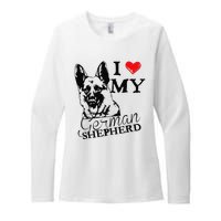 I Love My German Shepherd German Shepherd Pet Dog T Womens CVC Long Sleeve Shirt