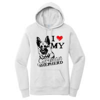 I Love My German Shepherd German Shepherd Pet Dog T Women's Pullover Hoodie