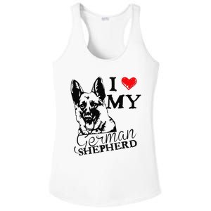 I Love My German Shepherd German Shepherd Pet Dog T Ladies PosiCharge Competitor Racerback Tank