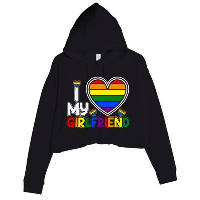 I Love My Girlfriend Crop Fleece Hoodie