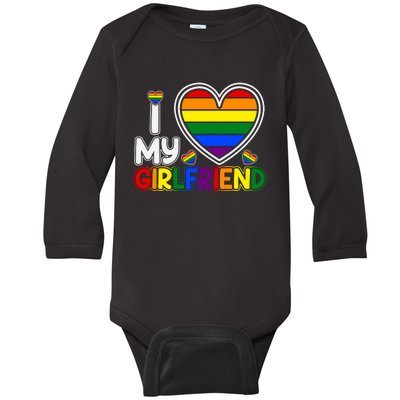 I Love My Girlfriend Baby Long Sleeve Bodysuit