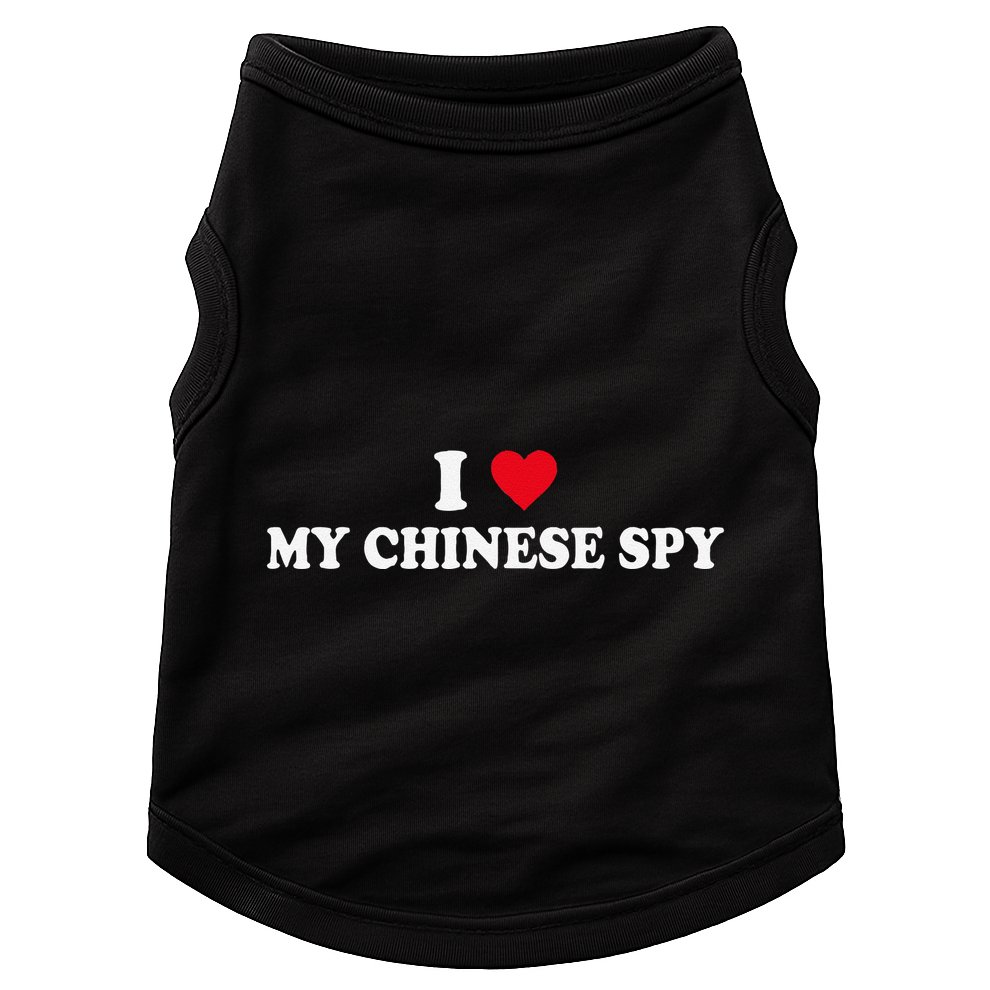 I Love My Chinese Spy China Flag My Chinese Spy Meme Funny Doggie Tank
