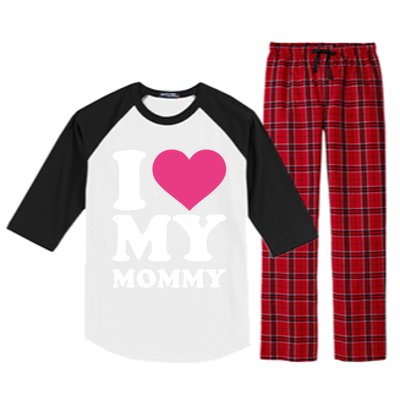 I Love My Mommy Meaningful Gift Raglan Sleeve Pajama Set