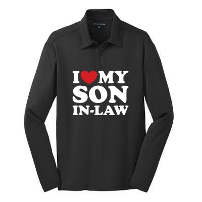 I Love My Son In Law Silk Touch Performance Long Sleeve Polo