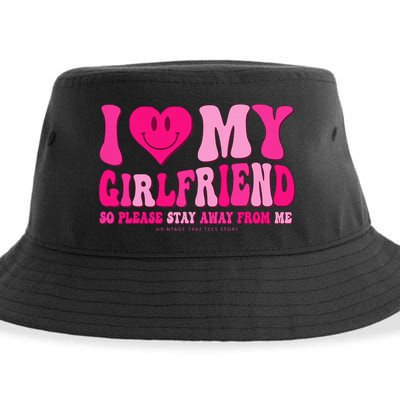 I Love My Girlfriend Valentines Day I Heart My Girlfriend GF Sustainable Bucket Hat