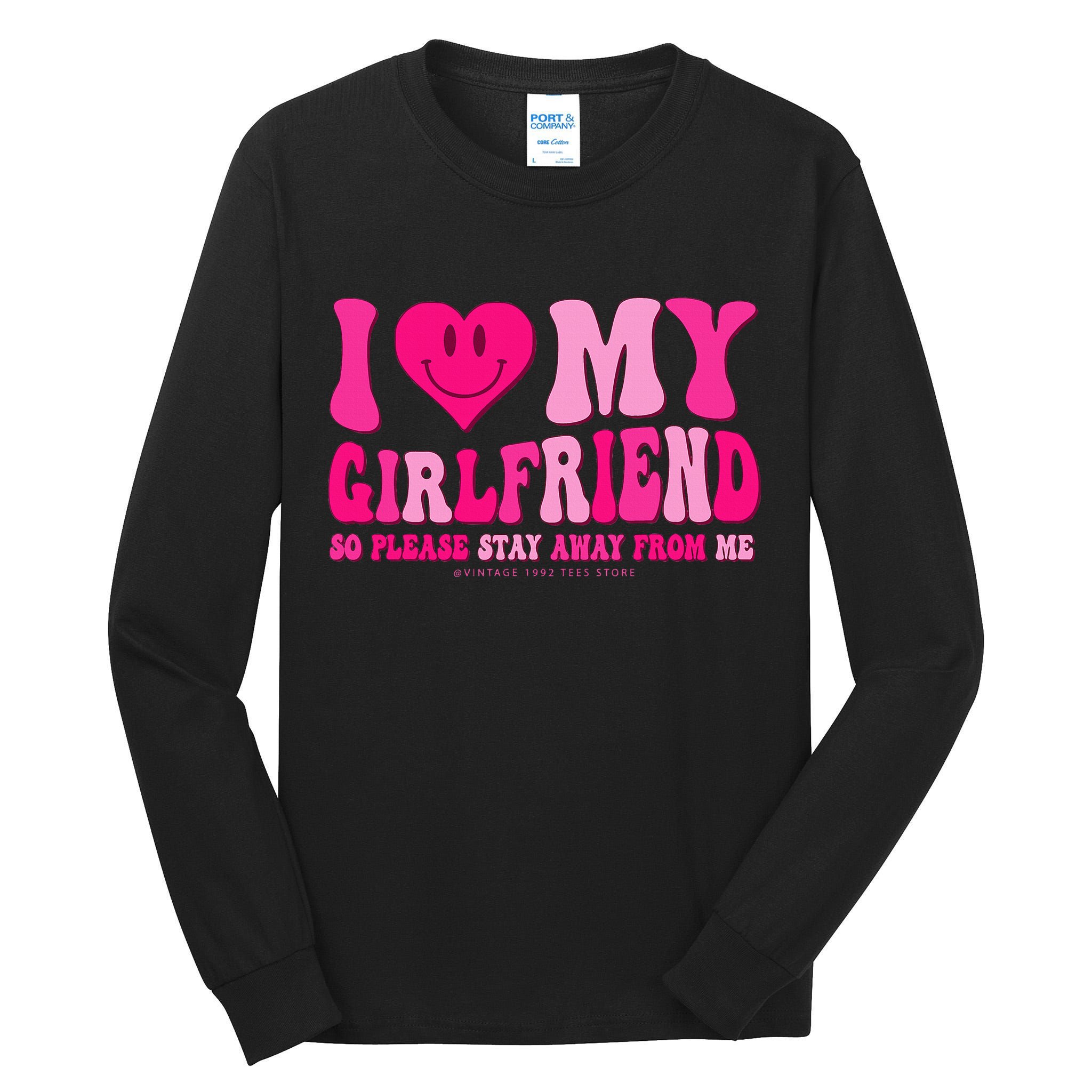 I Love My Girlfriend Valentines Day I Heart My Girlfriend GF Tall Long Sleeve T-Shirt