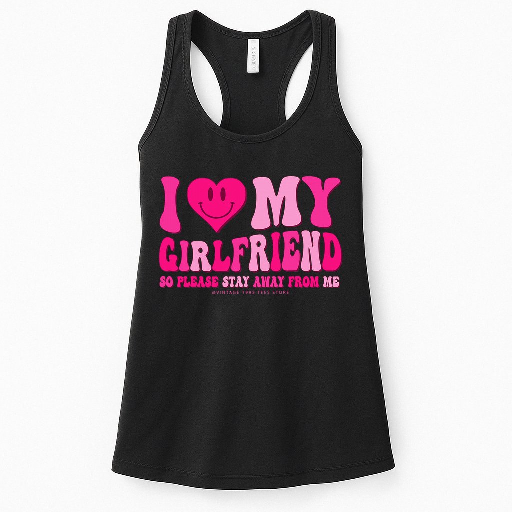 I Love My Girlfriend Valentines Day I Heart My Girlfriend GF Womens Tank Top