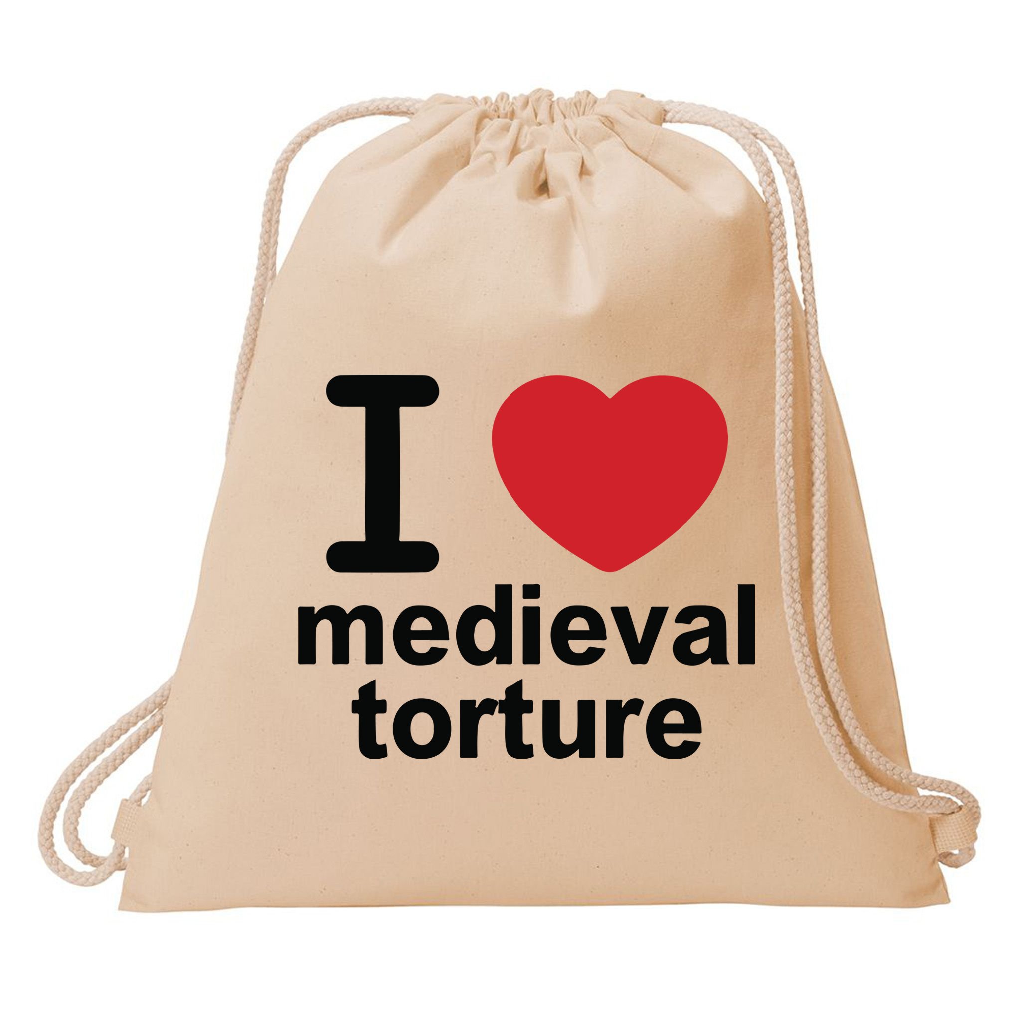 I Love Medieval Torture Drawstring Bag