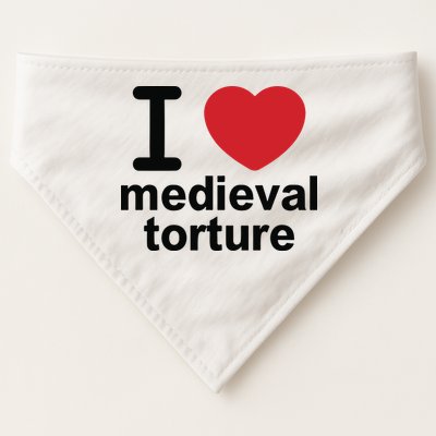 I Love Medieval Torture USA-Made Doggie Bandana