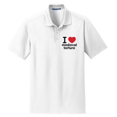 I Love Medieval Torture Dry Zone Grid Polo