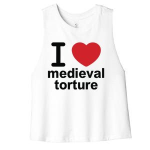 I Love Medieval Torture Women's Racerback Cropped Tank