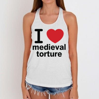 I Love Medieval Torture Women's Knotted Racerback Tank