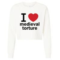 I Love Medieval Torture Cropped Pullover Crew