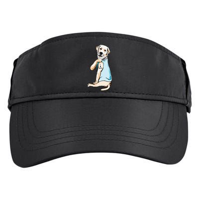 I Love Mom Funny Labrador Tattooed Adult Drive Performance Visor