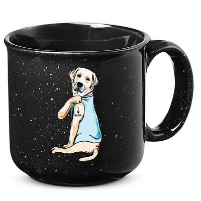 I Love Mom Funny Labrador Tattooed 15oz Campfire Ceramic Mug