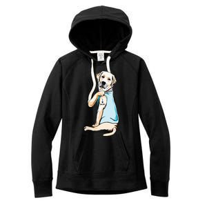 I Love Mom Funny Labrador Tattooed Women's Fleece Hoodie