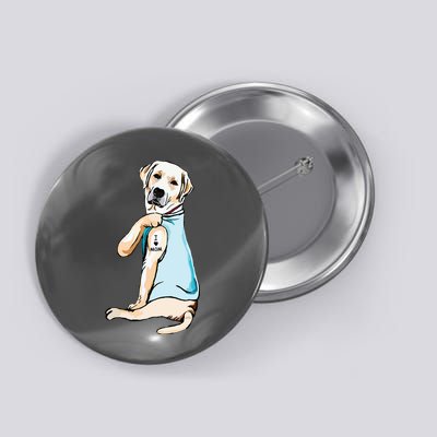 I Love Mom Funny Labrador Tattooed Button