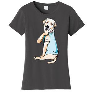 I Love Mom Funny Labrador Tattooed Women's T-Shirt