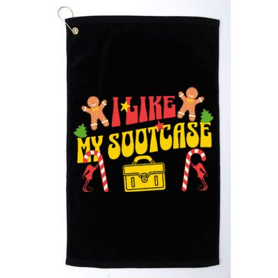 I Like My Suitcase Funny Sootcase Viral Platinum Collection Golf Towel