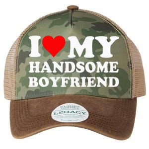 I Love My Handsome Boyfriend I Heart My Handsome Boyfriend Legacy Tie Dye Trucker Hat