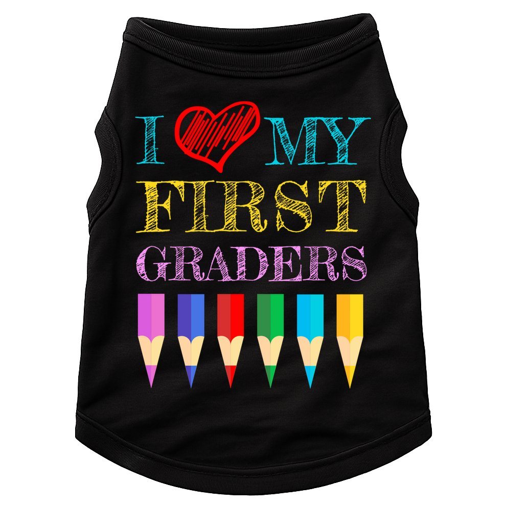 I Love My First Graders Cute Cool Gift For 1St Grade Teacher Gift Doggie Tank