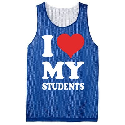 I Love My Students Gift Mesh Reversible Basketball Jersey Tank