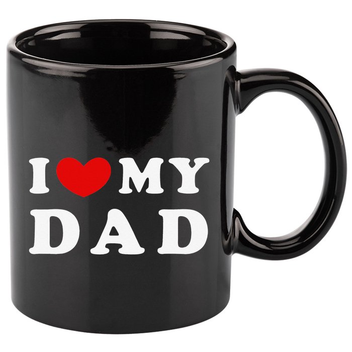 I Love My Dad I Heart My Dad 11oz C Handle Ceramic Mug