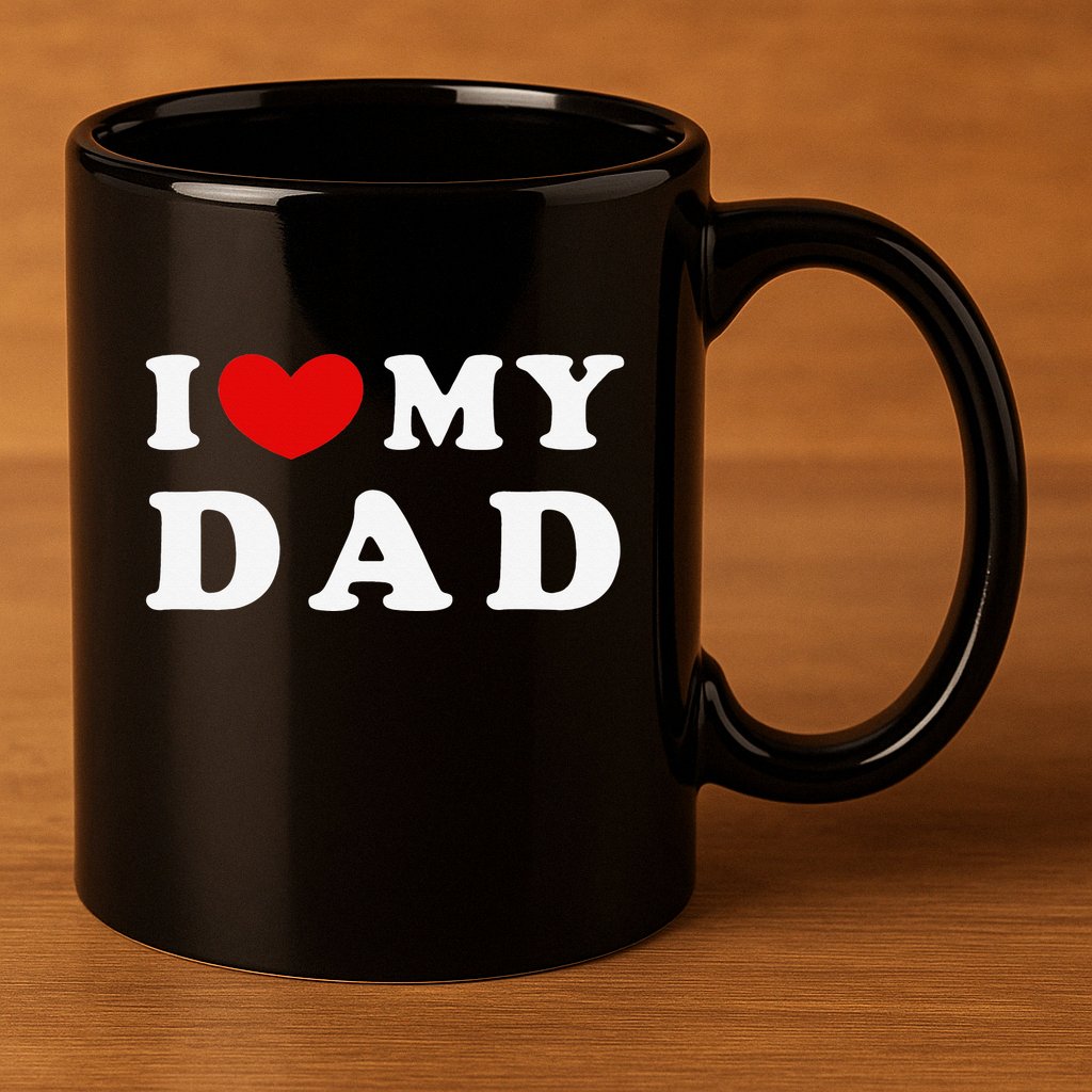 I Love My Dad I Heart My Dad 11oz C Handle Ceramic Mug