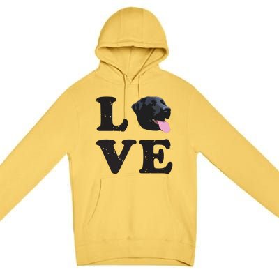 I Love My Black Lab Labrador Retriever Dog Tee Premium Pullover Hoodie