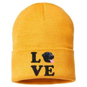 I Love My Black Lab Labrador Retriever Dog Tee Sustainable Knit Beanie