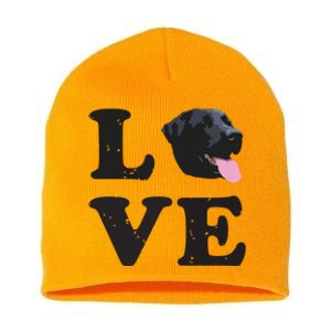 I Love My Black Lab Labrador Retriever Dog Tee Short Acrylic Beanie