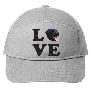 I Love My Black Lab Labrador Retriever Dog Tee 7-Panel Snapback Hat