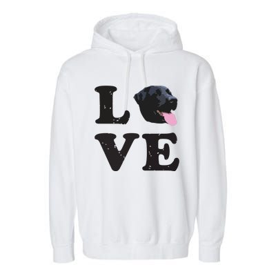 I Love My Black Lab Labrador Retriever Dog Tee Garment-Dyed Fleece Hoodie