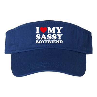 I Love My Sassy Boyfriend I Heart My Sassy Boyfriend Valucap Bio-Washed Visor