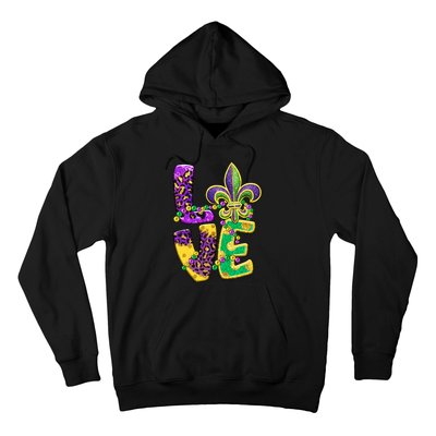 I Love Mardi Gras For Matching Family Fleur De Lis Hoodie