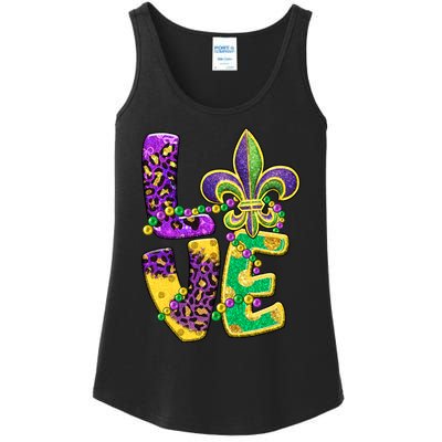 I Love Mardi Gras For Matching Family Fleur De Lis Ladies Essential Tank