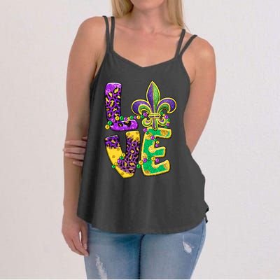 I Love Mardi Gras For Matching Family Fleur De Lis Women's Strappy Tank