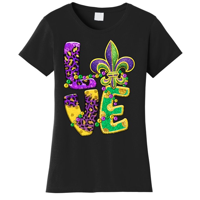 I Love Mardi Gras For Matching Family Fleur De Lis Women's T-Shirt