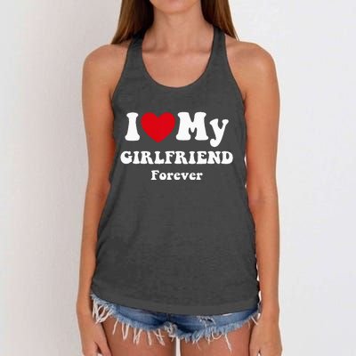 I Love My Girlfriend Women's Knotted Racerback Tank