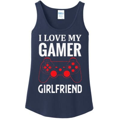 I Love My Gamer Girlfriend Gift Video Gaming Couple Ladies Essential Tank