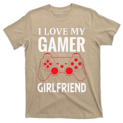 I Love My Gamer Girlfriend Gift Video Gaming Couple T-Shirt