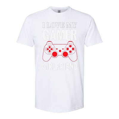 I Love My Gamer Girlfriend Gift Video Gaming Couple Softstyle CVC T-Shirt