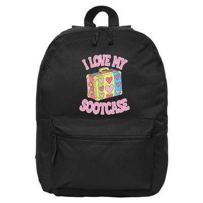 I Love My Sootcase Suitcase Funny Trending Saying Travel 16 in Basic Backpack