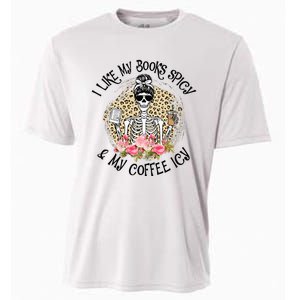 I Like My Books Spicy & My Coffee Icy Reader Reading Bookish Cooling Performance Crew T-Shirt