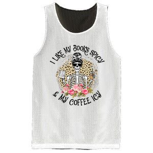 I Like My Books Spicy & My Coffee Icy Reader Reading Bookish Mesh Reversible Basketball Jersey Tank