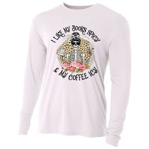 I Like My Books Spicy & My Coffee Icy Reader Reading Bookish Cooling Performance Long Sleeve Crew