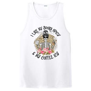 I Like My Books Spicy & My Coffee Icy Reader Reading Bookish PosiCharge Competitor Tank